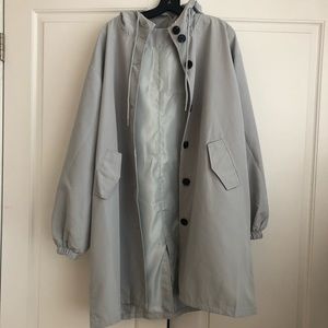 Raincoat ( NEW) Lightweight lined raincoat/hooded